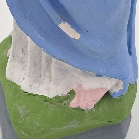 Virgin Mary Immaculate Heart Plaster Statue - Picture 9 of 10